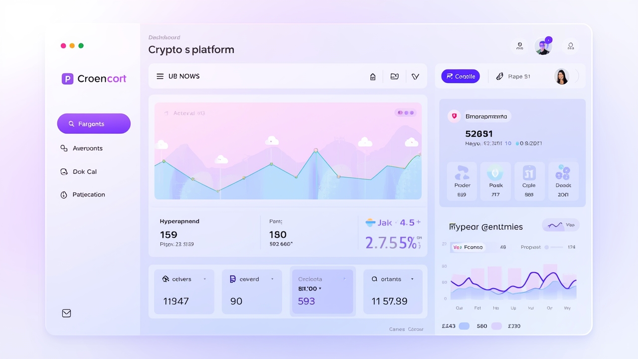 Modern crypto platform interface illustration