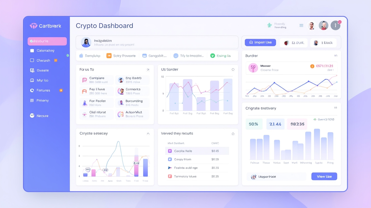 Modern crypto platform interface illustration