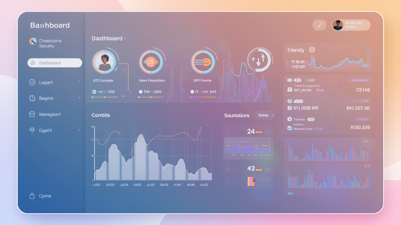 Modern crypto platform interface illustration