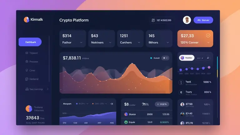 Modern crypto platform interface illustration