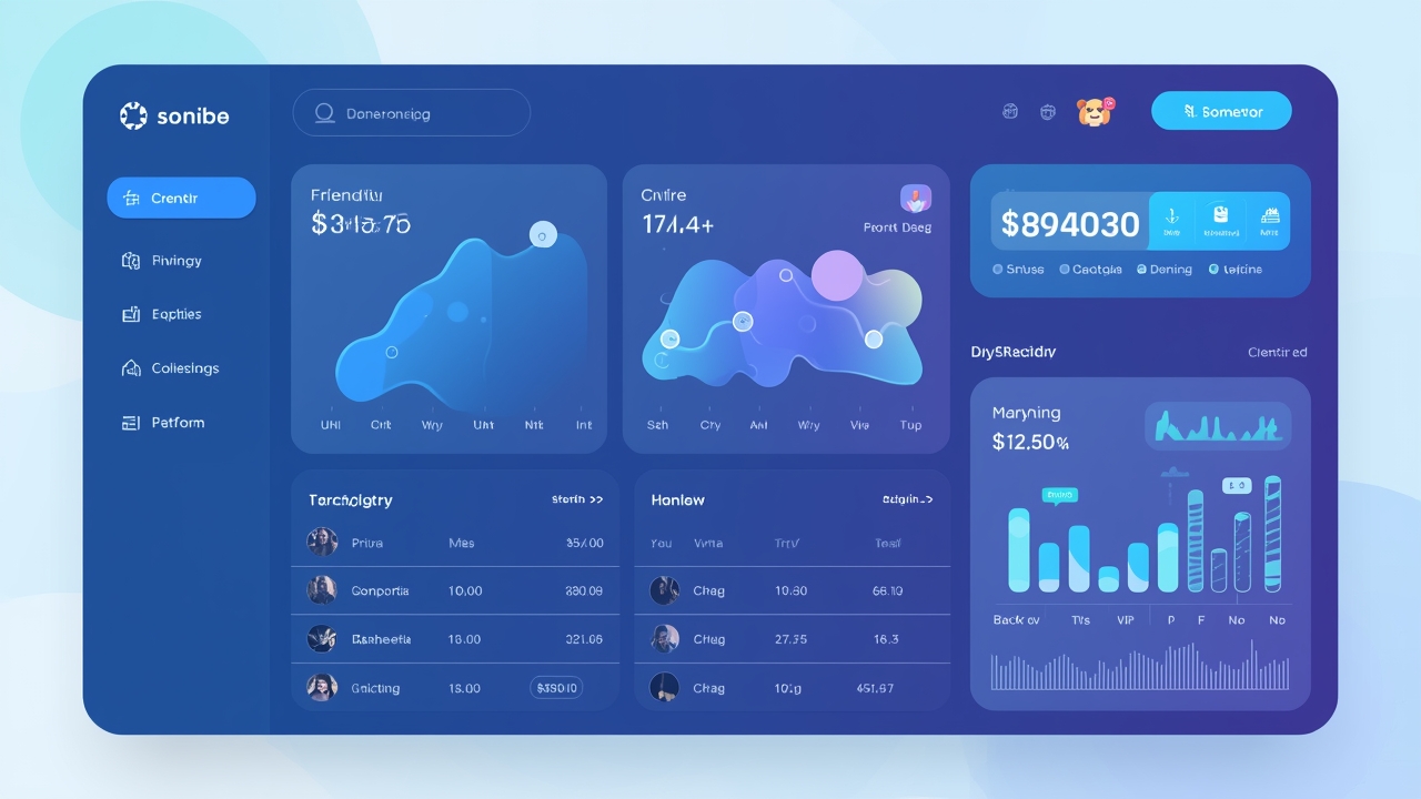 Modern crypto platform interface illustration
