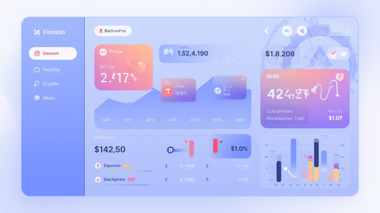 Modern crypto platform interface illustration