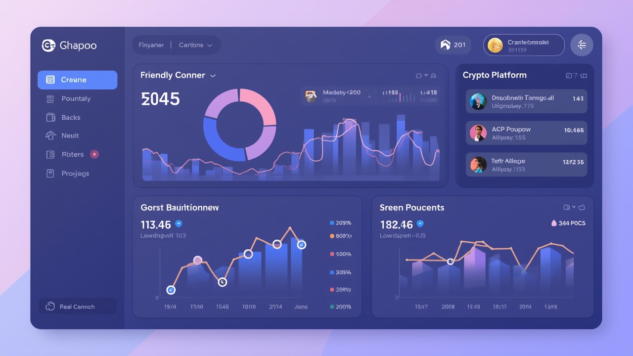Modern crypto platform interface illustration