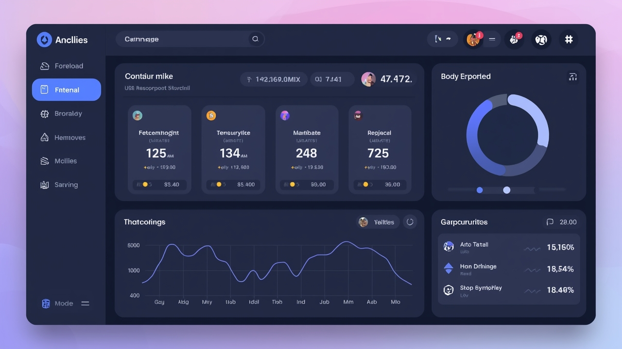 Modern crypto platform interface illustration