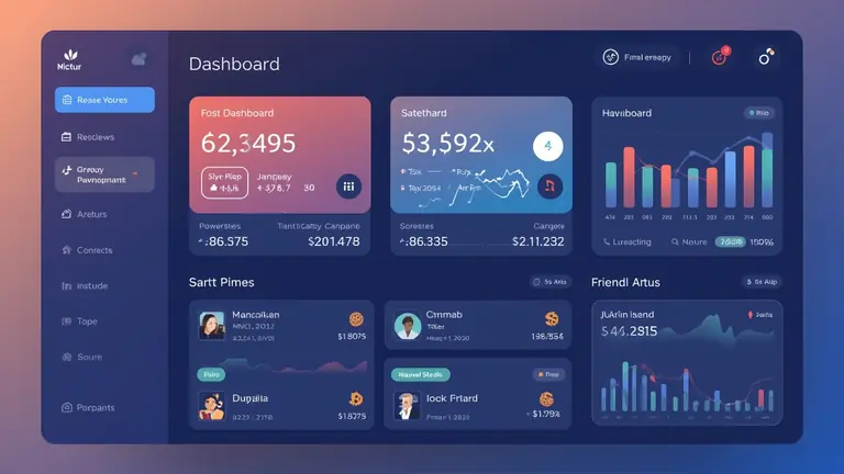 Modern crypto platform interface illustration
