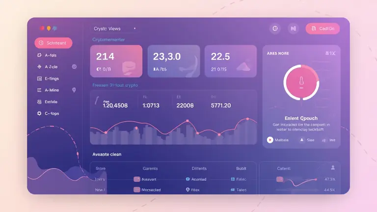 Modern crypto platform interface illustration