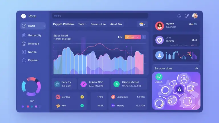 Modern crypto platform interface illustration