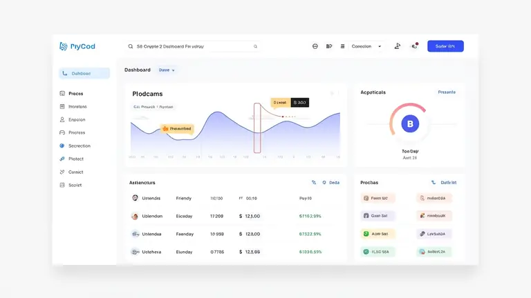 Modern crypto platform interface illustration
