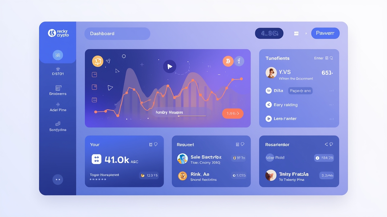 Modern crypto platform interface illustration