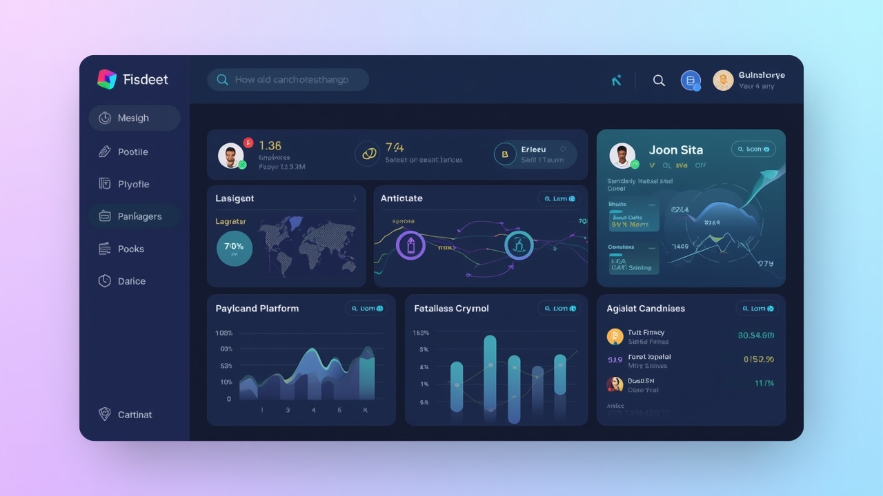 Modern crypto platform interface illustration
