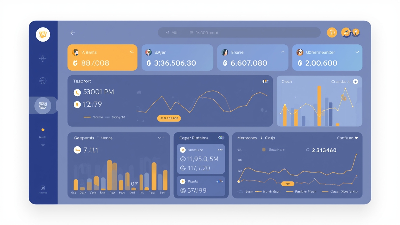 Modern crypto platform interface illustration