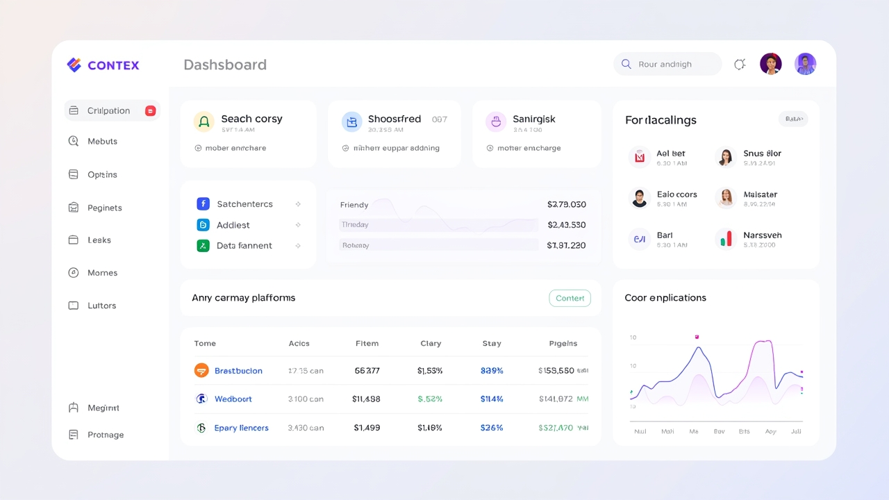 Modern crypto platform interface illustration