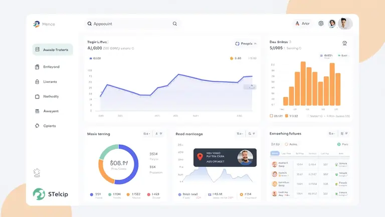 Modern crypto platform interface illustration