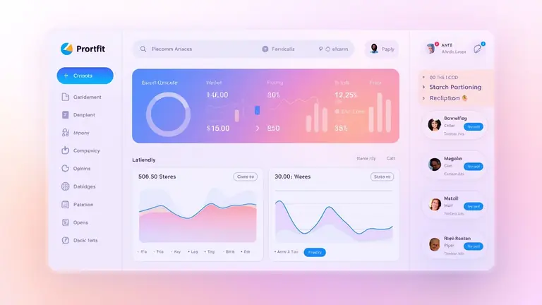 Modern crypto platform interface illustration