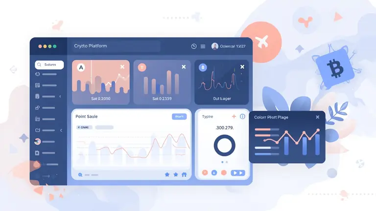 Modern crypto platform interface illustration