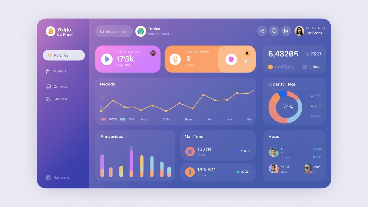 Modern crypto platform interface illustration