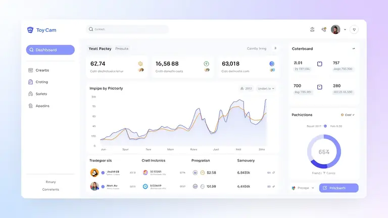Modern crypto platform interface illustration