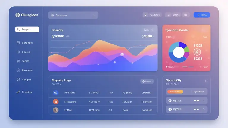 Modern crypto platform interface illustration