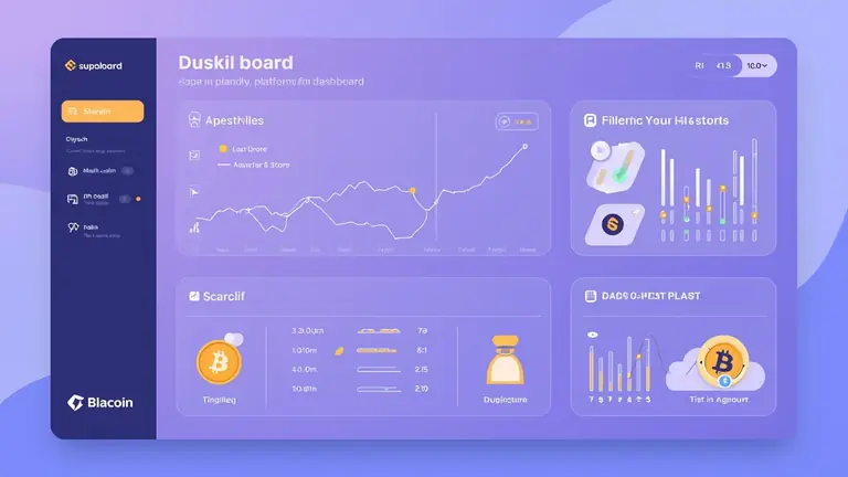 Modern crypto platform interface illustration