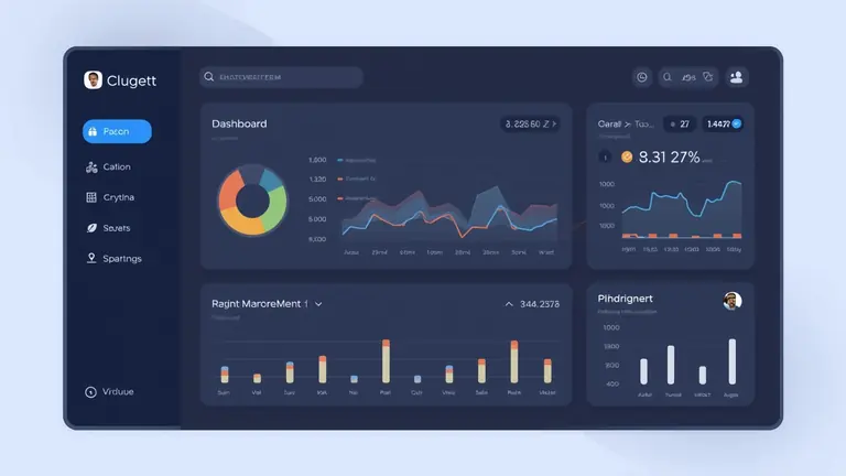 Modern crypto platform interface illustration