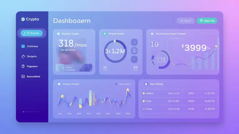 Modern crypto platform interface illustration