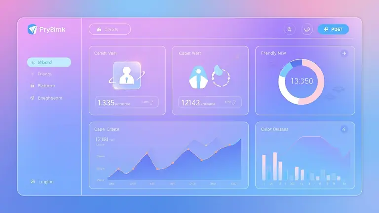 Modern crypto platform interface illustration