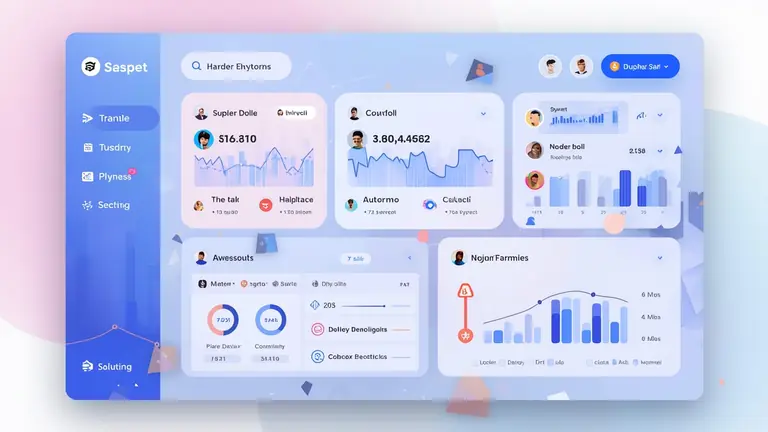 Modern crypto platform interface illustration