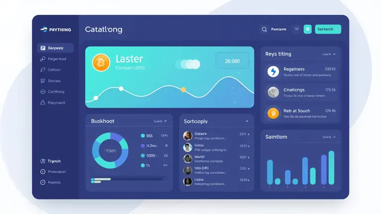 Modern crypto platform interface illustration