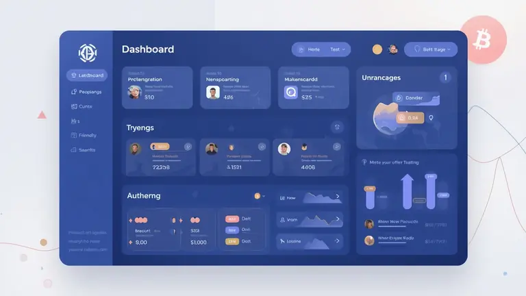Modern crypto platform interface illustration
