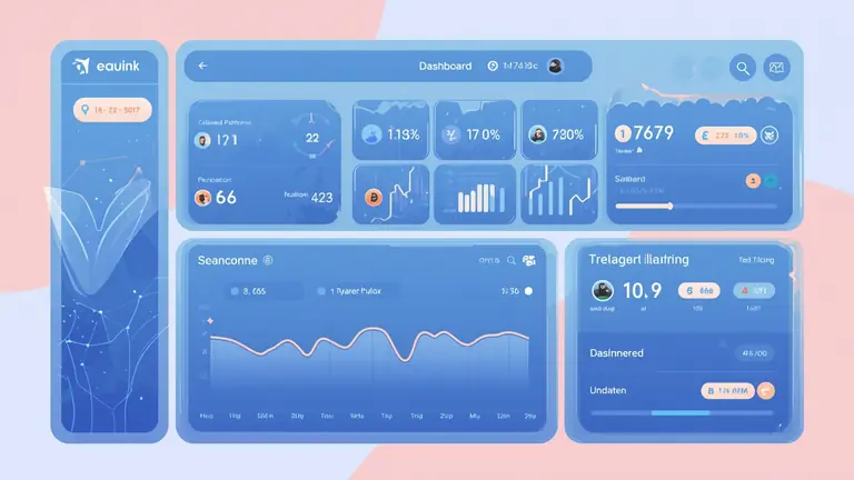Modern crypto platform interface illustration
