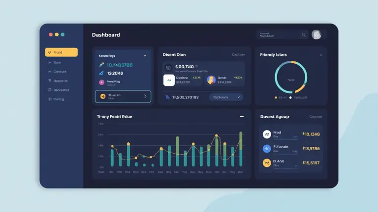 Modern crypto platform interface illustration