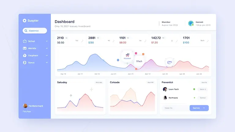 Modern crypto platform interface illustration