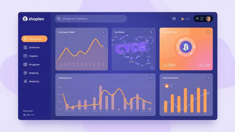 Modern crypto platform interface illustration