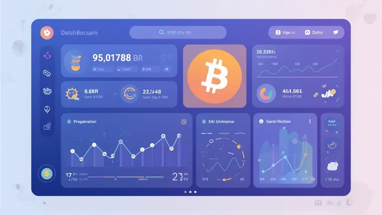 Modern crypto platform interface illustration