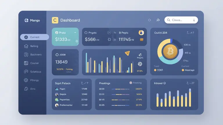 Modern crypto platform interface illustration