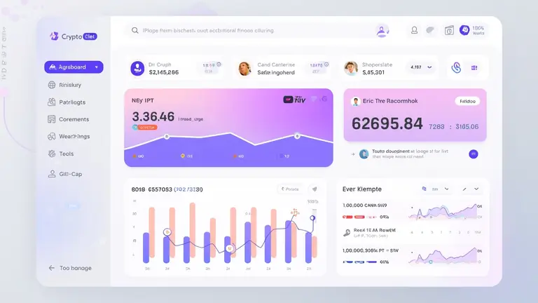 Modern crypto platform interface illustration