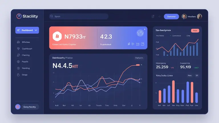 Modern crypto platform interface illustration