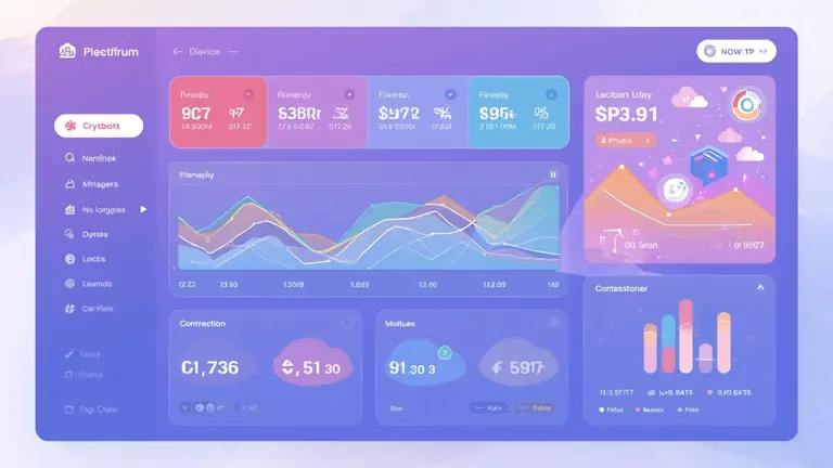 Modern crypto platform interface illustration