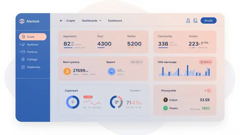 Modern crypto platform interface illustration