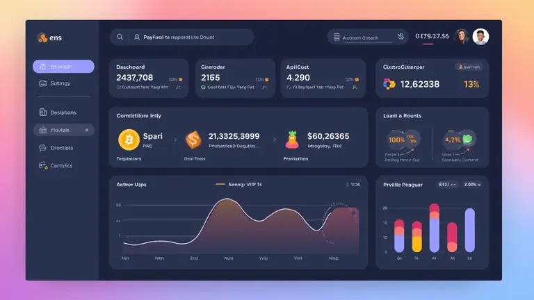 Modern crypto platform interface illustration