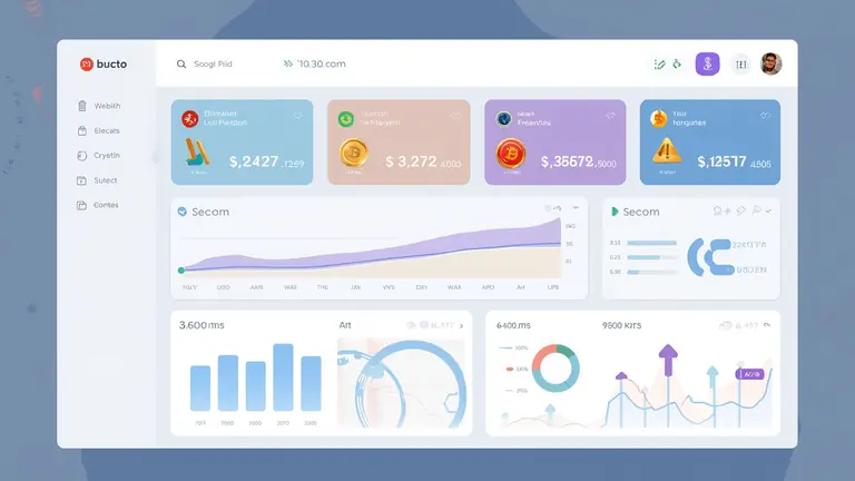 Modern crypto platform interface illustration
