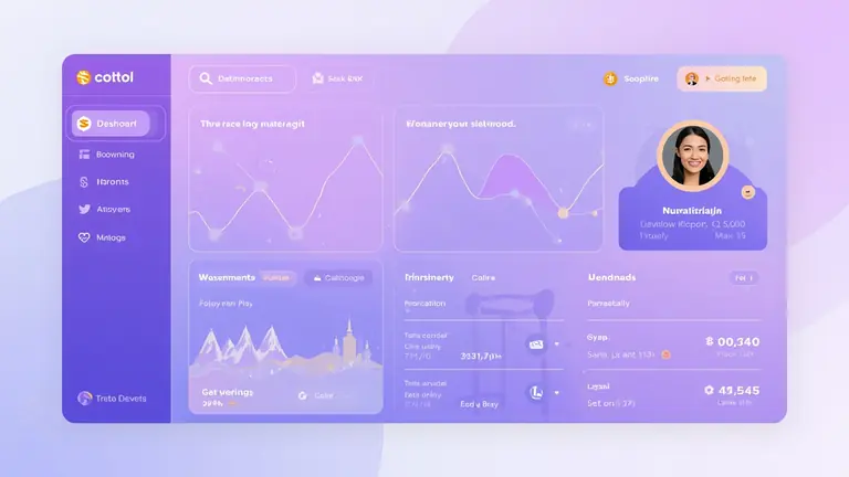 Modern crypto platform interface illustration