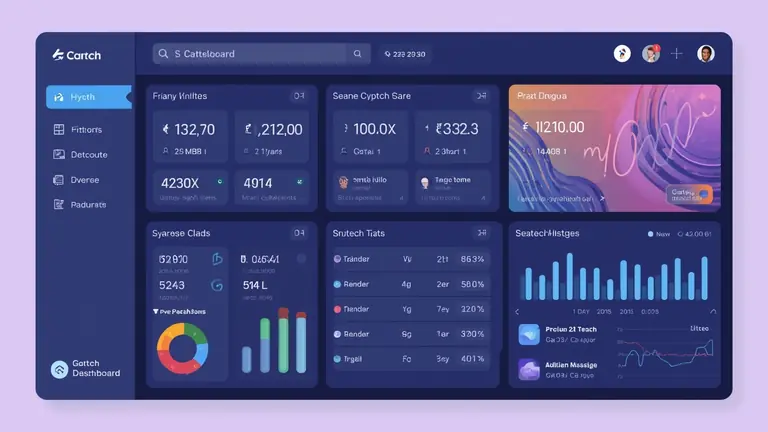 Modern crypto platform interface illustration