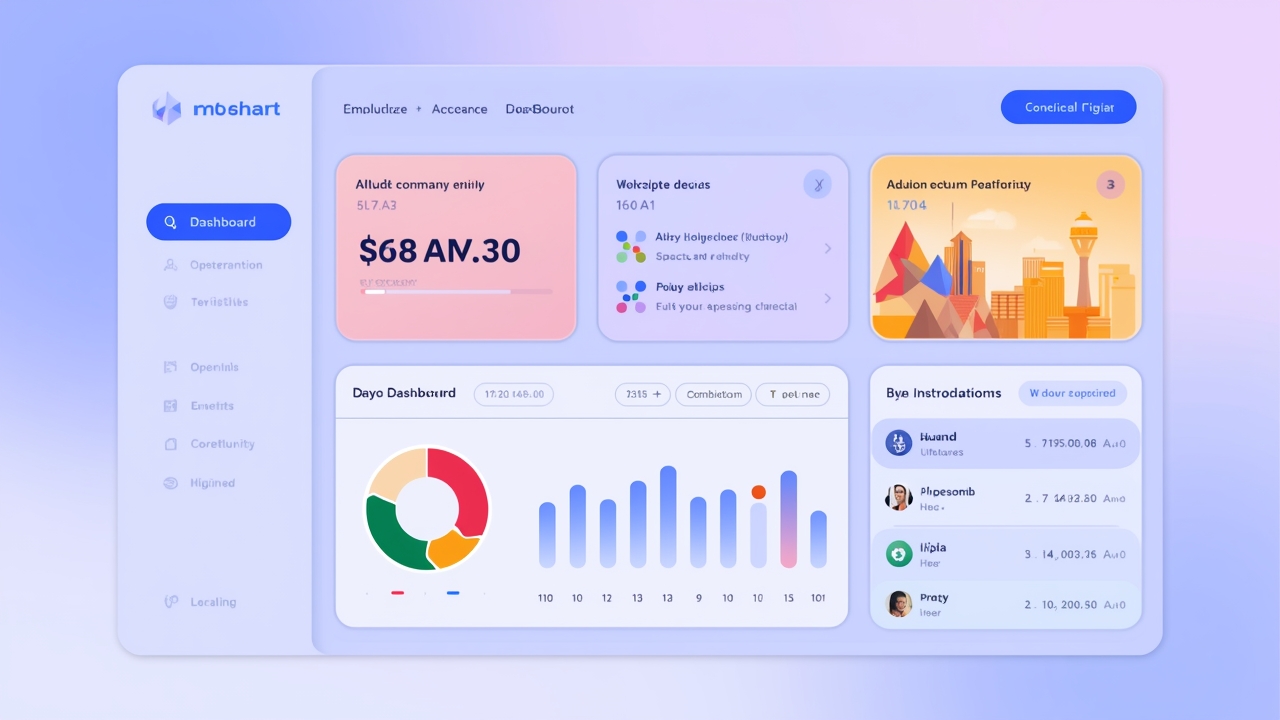 Modern crypto platform interface illustration