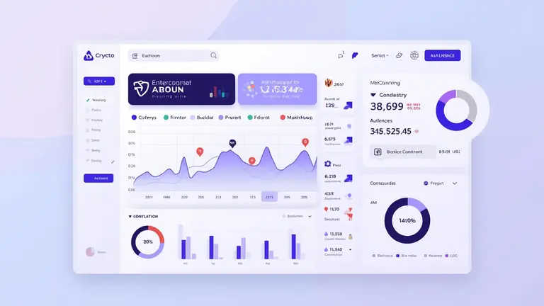 Modern crypto platform interface illustration