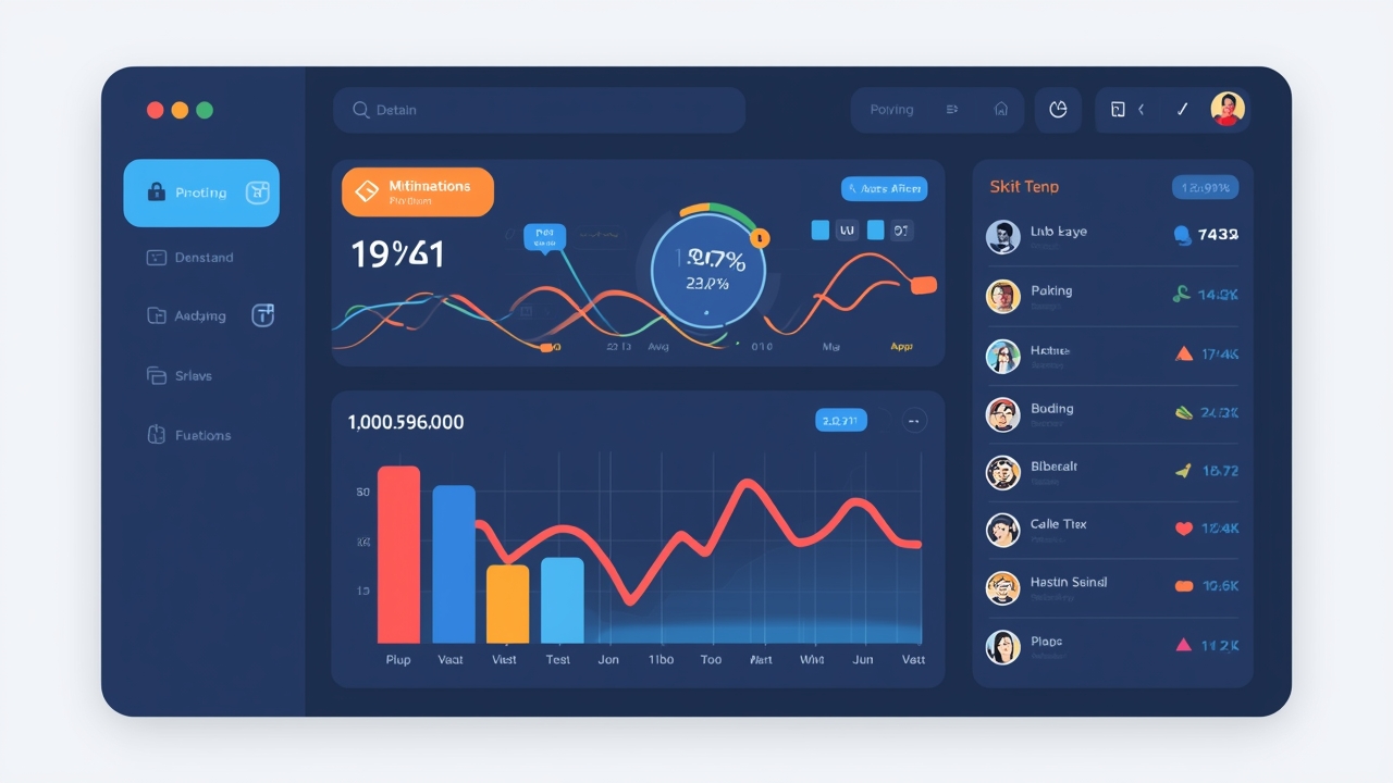Modern crypto platform interface illustration