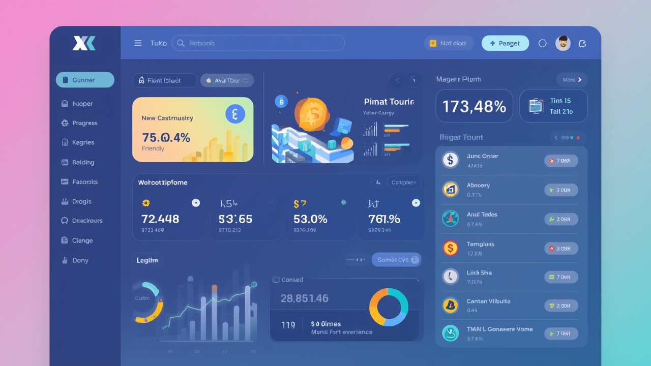 Modern crypto platform interface illustration