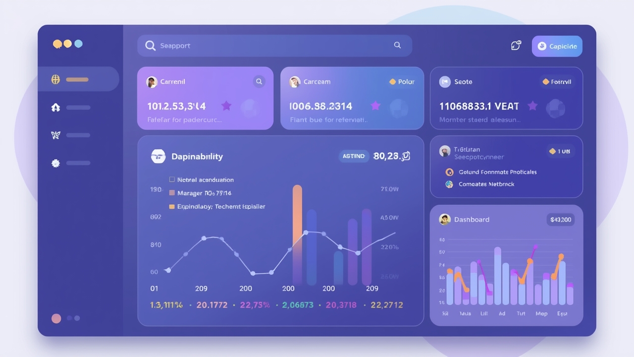 Modern crypto platform interface illustration