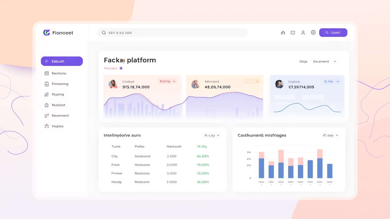 Modern crypto platform interface illustration