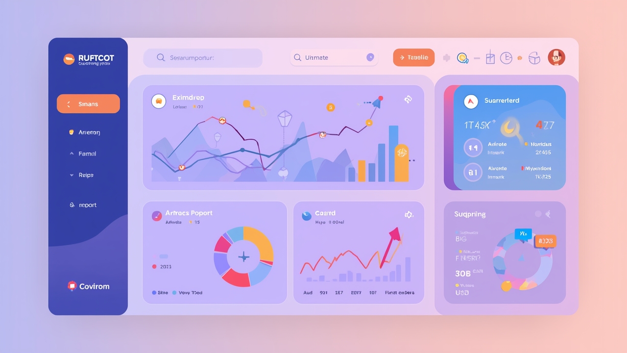 Modern crypto platform interface illustration